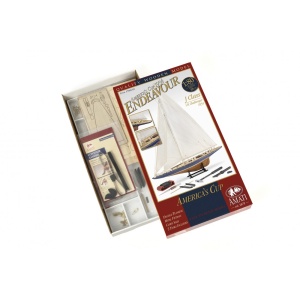 ENDEAVOUR-J Class Yacht, Goeleta - 1934 - UK Challenger, Scara 1:80, Navomodel Amati, Carena din lemn - Img 2