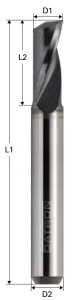Freza cu 1 canelura, Alcrona, Datron 0068932A, 2.0x6.0mm - Img 2