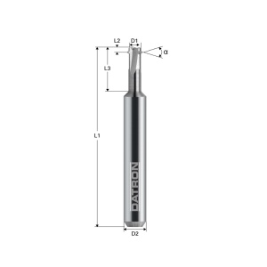 Freza pentru filetare, Datron 00684566, 4.5x16.0x8.0mm - Img 2