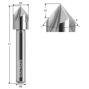 Freza tesire 3 caneluri, 8.0x6mm, 0068480A, Datron - Img 2