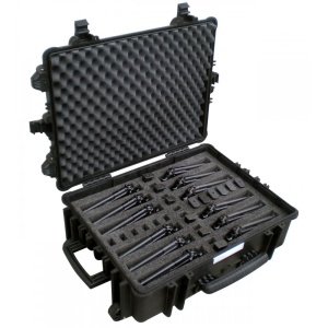 Geanta/ Valiza protectie cu suport burete pentru 12 pistoale, roti si maner telescopic, 5823, 670 x 510 x 262 mm, Explorer cases