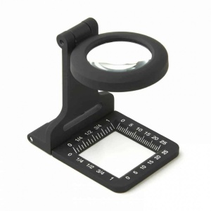Lupa pliabila Metal LinenTes cu LED și masuratori 5x30 mm - Carson