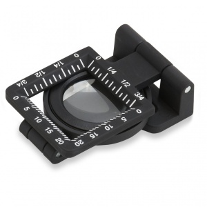Lupa pliabila Metal LinenTest 6.5 x 20mm cu lupa LED cu masuratori - Carson - Img 2