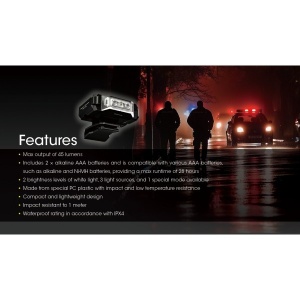 Nitecore CL10, Lanterna Clip-on 45 Lumeni - Img 5