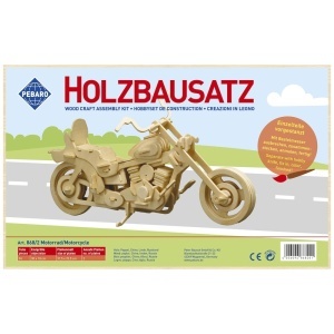 Pebaro 868/2, Kit constructie din lemn, motocicleta, 96 piese - Img 1