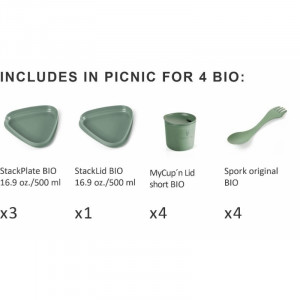 PICNIC FOR 4 BIO set vase picnic pentru 4 persoane, LIGHT MY FIRE - Img 3