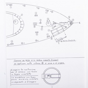 Planuri constructie navomodel, Distrugatorul Freccia, Scara: 1:50, Lungime: 920mm, Amati Italia - Img 8