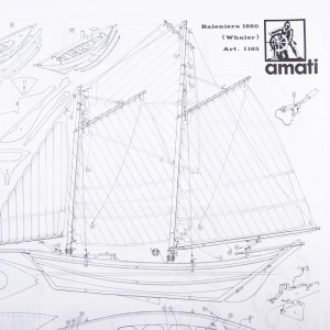 Planuri constructie navomodel, Sharpie, Amati Italia - Img 2