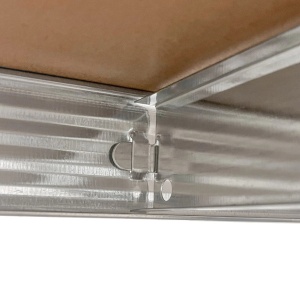 Raft metalic depozitare, 180 x 90 x 40 cm, galvanizat, 5 polite, 175 kg/polita - Img 4