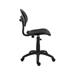 Scaun profesional WORK, ergonomic, inaltime reglabila, suport lombar, roti silentioase, negru - Img 6