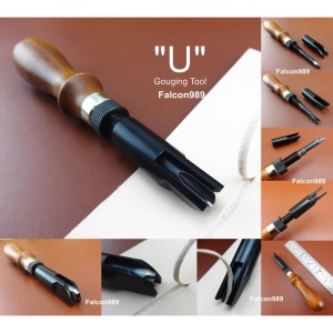 Scula reglabila canelare U pentru pielarie, Tandy Leather SUA - Img 8