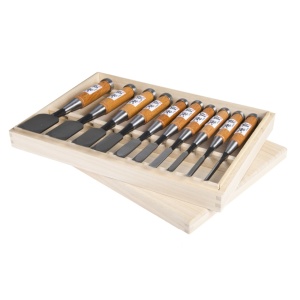 Set 10 dalti japoneze premium Mitsuhiro pentru tamplarie, Takagi - Img 1