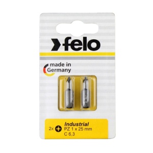 Set 2 biti Industrial profil Pozidrive, Felo, C6.3, PZ1, 25mm - Img 2