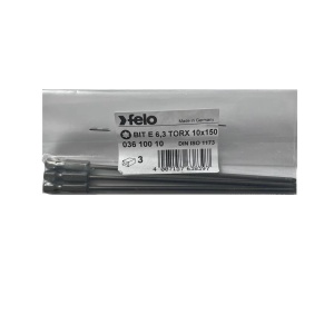 Set 3 biti Felo, seria Industrial profil Torx, E6.3, TX10, 150mm - Img 1