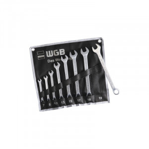 Set chei combinate fixă-inelară WGB 7-19 mm, 8 piese, crom-vanadiu, Ius Brasov - Img 2