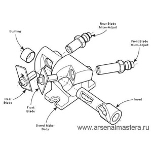Set de baza fabricare dibluri mari lemn Veritas Tools. - Img 23