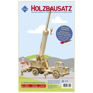 Set de constructie din lemn „Camion macara” debitat cu laser Pebaro - Img 2