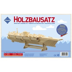 Set de construcție din lemn „Portavion” debitat cu laser Pebaro - Img 2