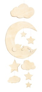 Set de constructie din lemn „Soricelul pe Luna” debitat cu laser Pebaro