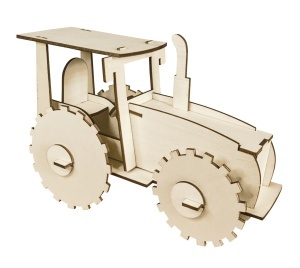 Set de constructie din lemn „Tractor” debitat cu laser Pebaro