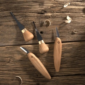 Set Premium de dalti de mana si cutite pentru sculptura, pentru incepatori KNP600, Flexcut - Img 4