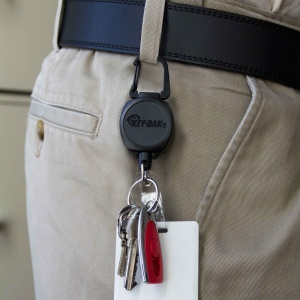 Suport de chei retractabil cu cablu kevlar de 60 cm si carabina, Sidekick Key-Bak - Img 5