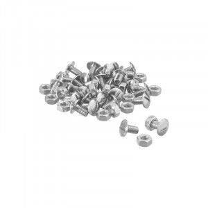 Șuruburi metrice cu cap bombat și piuliță 6x10 mm oțel zincat, pachet 50 bucăți - Img 2