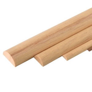 Tija din lemn de nuc rotunjita pe jumatate 100 cm pentru modelism, Amati