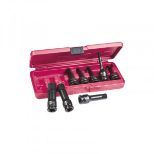 Trusă chei hexagonale de impact WGB 1/2", 8 piese, crom-vanadiu, Ius Brasov - Img 2