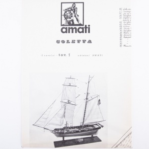 1035 Planuri constructie navomodel Amati Goeleta Americana - Img 1