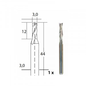 28761 Freza 2 caneluri 3.0x3.0mm, Proxxon - Img 3