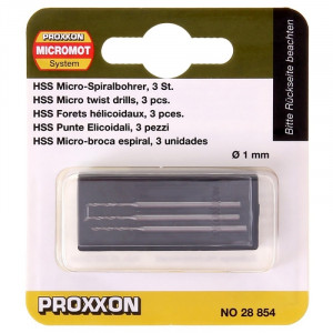 28854 Set 3 burghie HSS, 1.0mm, Proxxon - Img 3