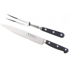 8888TLDFOURCHC Set cutit si furculita curbata, lungime 21cm, Sabatier Proxus