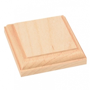 Baza lemn masiv 80x80mm pt modele/figurine modelism, Amati Italia. - Img 2