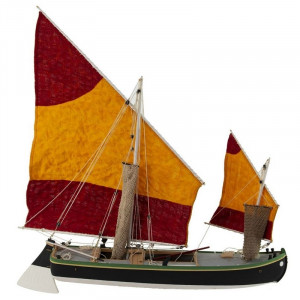 Bragozzo, Vas de pescuit Venetian, Navomodel Amati, Lungime 45cm - Img 12