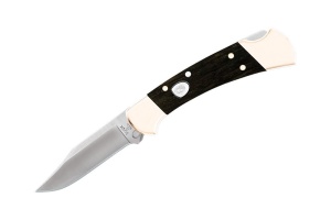 Briceag automat de vanatoare Buck 112 Auto 0112BRSA-B, otel 420HC, maner abanos si alama, Lockback