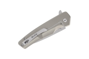 Briceag de buzunar Buck Odessa 0254SSS-B, otel 7Cr, maner otel inoxidabil, Frame Lock - Img 3