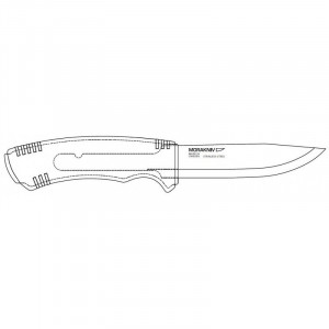 Cutit Bushcraft BlackBlade (C) Outdoor si Supravietuire, lama Otel Carbon C100S cu acoperire DLC , Morakniv - Img 5