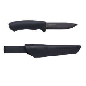 Cutit Bushcraft BlackBlade (C) Outdoor si Supravietuire, lama Otel Carbon C100S cu acoperire DLC , Morakniv