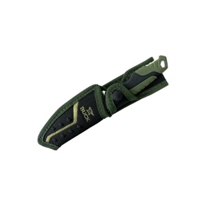 Cutit de vanatoare Buck 658 Pursuit Small 0658GRS-B, lama 8.3 cm, otel 420HC, maner cauciuc verde, teaca inclusa - Img 5