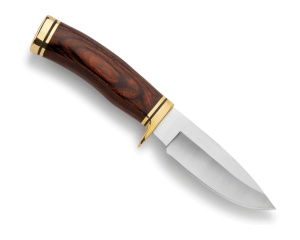 Cutit fix traditional Buck 192 Vanguard, otel 420HC, maner Heritage Walnut si teaca piele - Img 4