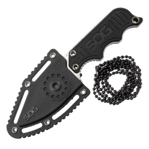 Cutit neck knife SOG Instinct Mini G10 Satin, otel 5Cr15MoV, lama Drop Point 48 mm - Img 15