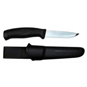 Cutit outdoor Morakniv Companion HeavyDuty S Black, otel inoxidabil 12C27, 3.2 mm grosime, teaca inclusa