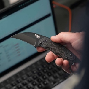 Cutit outdoor SOG Gambit Blackout, otel inoxidabil 7Cr17MoV, lama 66 mm - Img 8