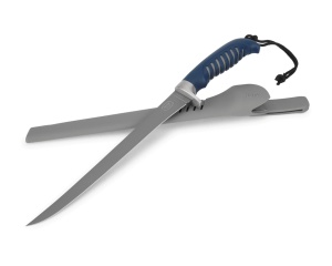 Cutit pliabil Buck 225 0225BLS-B, lama otel inoxidabil 6.3 cm, maner aluminiu albastru - Img 2