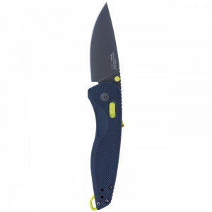 Cutit pliabil SOG Aegis AT Indigo Acid 11-41-03-41, lama Drop Point CRYO D2 Black TiNi, deschidere asistata S.A.T., AT-XR Lock, maner GRN Indigo & Acid Yellow, EDC Premium - Img 9