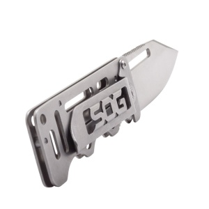 Cutit pliabil SOG Cash Card EZ1-CP, lama Clip Point 8Cr13MoV, Liner Lock, Money Clip, EDC Slim Wallet Knife - Img 13