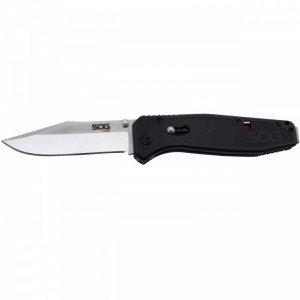Cutit pliabil SOG Flare FLA1001-CP, lama Clip Point 8Cr13MoV Satin, deschidere asistata S.A.T., Arc Lock, maner GRN, EDC - Img 2