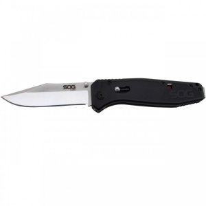 Cutit pliabil SOG Flare FLA1001-CP, lama Clip Point 8Cr13MoV Satin, deschidere asistata S.A.T., Arc Lock, maner GRN, EDC