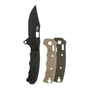 Cutit pliabil SOG SEAL XR Ti USA Made, lama CPM S35VN, maner titan, mecanism XR Lock, fabricat in SUA - Img 3